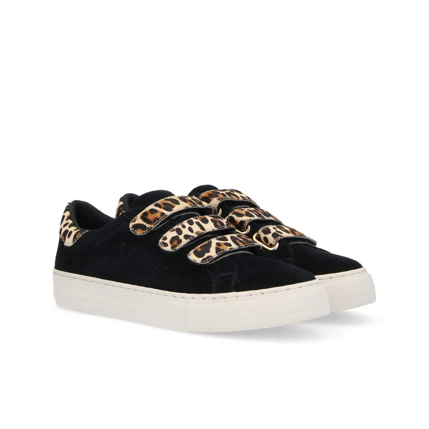 ARCADE STRAPSPERFO W - GOAT SUEDE/LEO - BLACK/LEOPARD